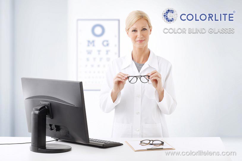 Colorlite color vision diagnostic and correction system